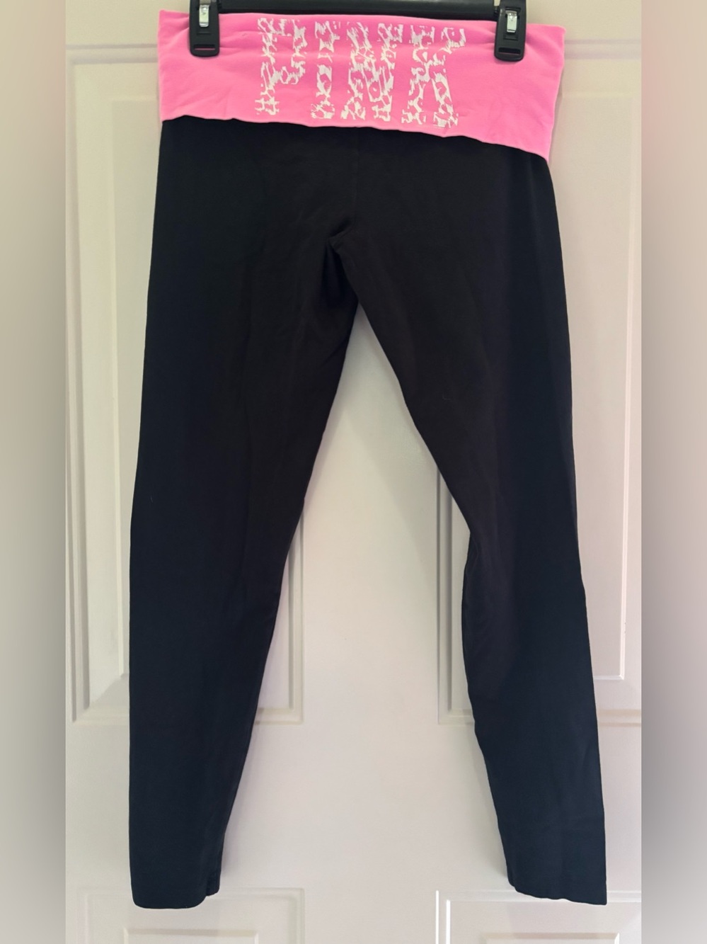 Y2K PINK fold over yoga leggings S